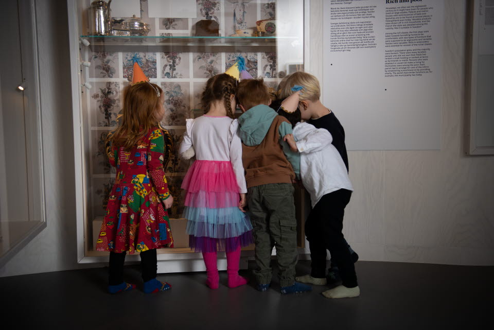 Aktivitet under barnkalas på museet. 